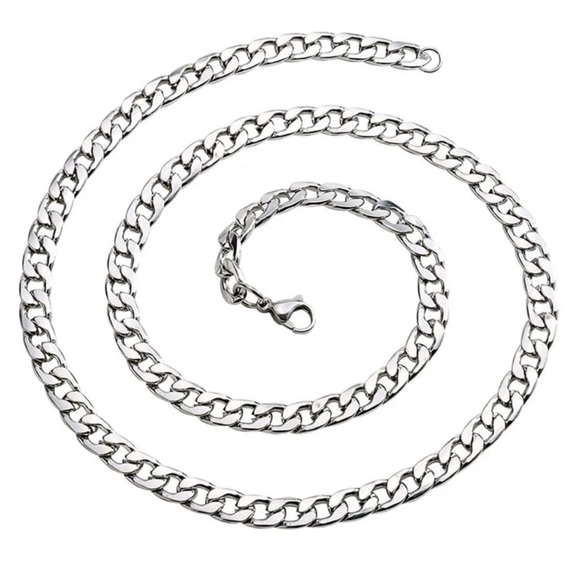 Stainless Steel Men's Minimalist Chain Necklace - Picture 3 of 3